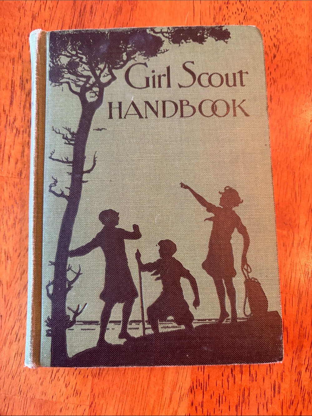 1929 Girl Scout Handbook - Olive Green Vintage Cover